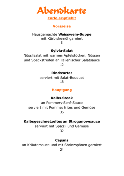 Abendkarte