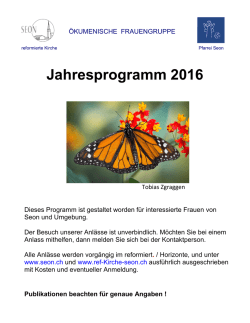 Jahresprogramm 2016
