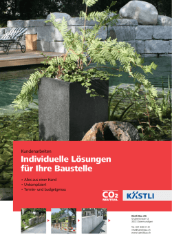 Individuelle L&ouml;sungen f&uuml;r Ihre Baustelle