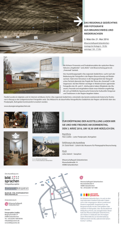 Einladungskarte zur Ausstellung