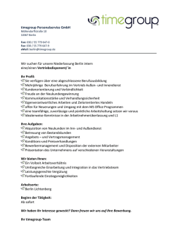 Stellenanzeige