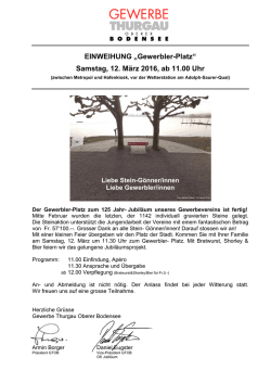 EINWEIHUNG „Gewerbler-Platz“