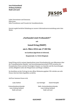 Ismail Ertug (MdEP) am 6. M&auml;rz 2016 um 17:00 Uhr