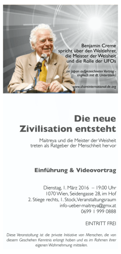 siehe Flyer - Share International