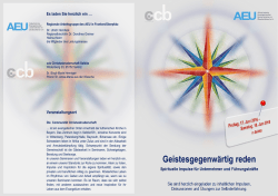 Geistesgegenwärtig reden - Arbeitskreis Evangelischer Unternehmer