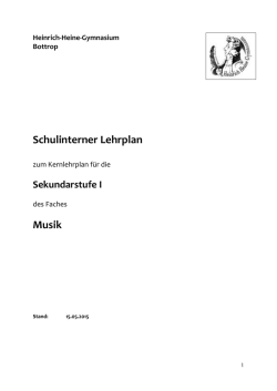 Curriculum Musik SI - Heinrich Heine Gymnasium Bottrop