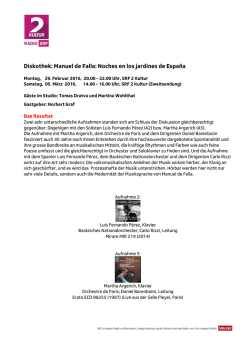 Diskothek: Manuel de Falla: Noches en los jardines de Espa&ntilde;a