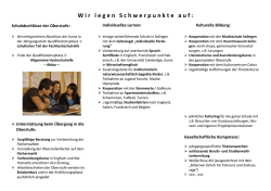 Infobrosch&uuml;re mit Terminen f&uuml;r Interessenten Jg.11