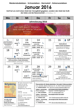 Januar 2016 - Evangelischer Kirchenkreis Haldensleben