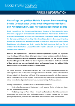 Mobile Payment Benchmark Studie