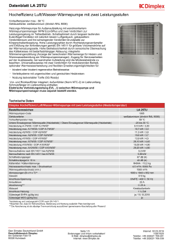 Datenblatt Hocheffizienz Luft/Wasser