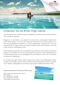 Entdecken Sie die British Virgin Islands