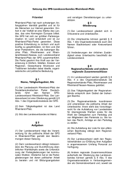 Satzung der SPD Rheinland