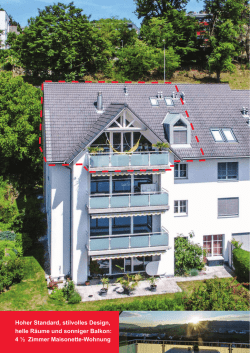 Hoher Standard, stilvolles Design, helle R&auml;ume und