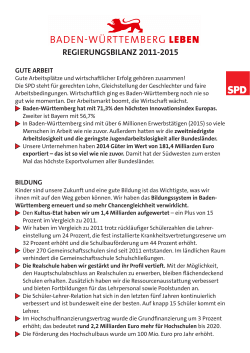Flugblatt Regierungsbilanz - SPD Baden