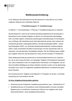 IT-Qualit&auml;tsmanager/-in im Referat V 1