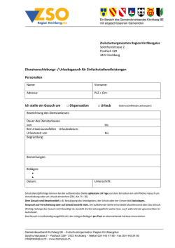 Dispensations- und Urlaubsgesuch