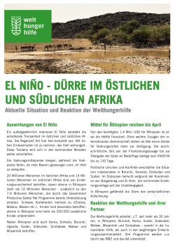 Faktenblatt zu El Niño in Afrika