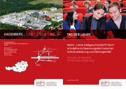 HAGENBERG | LINZ | STEYR | WELS TAG DER LEHRE