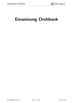 Einweisung Drehbank