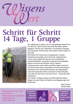 Donnerstag 25. Febr. 2016 um 19:30 im - Jesaja