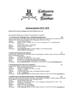 Jahresprogramm 2015 / 2016