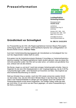Gr&uuml;ndlichkeit vor Schnelligkeit
