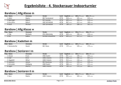 Ergebnisliste - 4. Stockerauer Indoorturnier Barebow | Allg.Klasse m