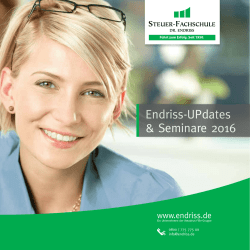 Endriss-UPdates & Seminare 2016 - Steuer