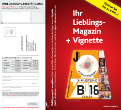 Ihr Lieblings- Magazin + Vignette