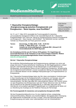 7. Bayreuther Energierechtstage
