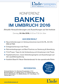 Konferenz Banken im Umbruch 2016