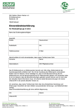Einverständniserklärung