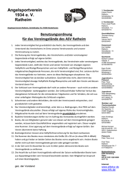 Benutzungsordnung f&uuml;r das Vereinsgel&auml;nde[...]