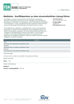 Mediation - Konfliktparteien zu einer einvernehmlichen