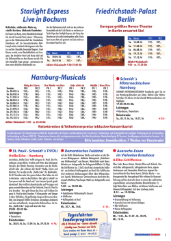 Hamburg-Musicals - Beckmann Reisen GmbH