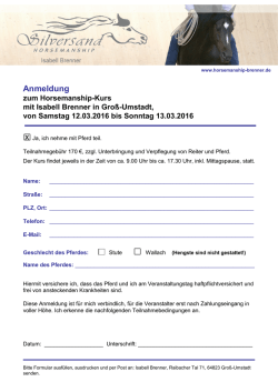 Horsemanship-Kurs 12_13 M&auml;rz 2016