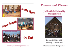 Konzert und Theater - Jodlerklub Heimelig Wangenried