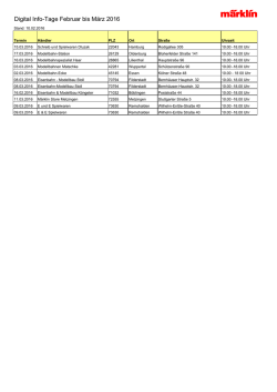 Digital Info-Tage Februar bis März 2016