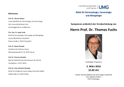 Herrn Prof. Dr. Thomas Fuchs