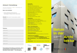 Programm und Anmeldung - Bayerische Architektenkammer