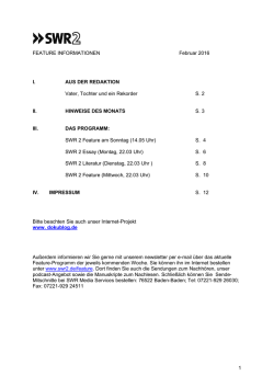 Download: SWR2 Feature Informationen