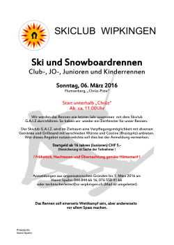 Ski und Snowboardrennen