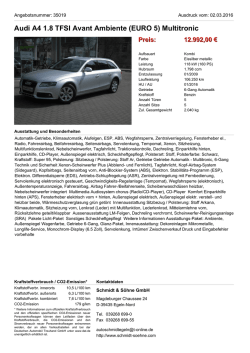 Audi A4 Avant 2.0 TDI multitronic Ambiente, Panoramdach