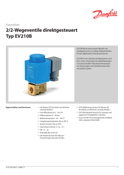 Datenblatt Danfoss Magnetventilgehäuse EV 210B 8 - ais