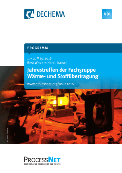 Jahrestreffen der Fachgruppe W&auml;rme- und