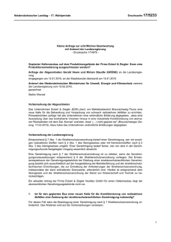 Drs. 17/5233  - Nieders&auml;chsischer Landtag