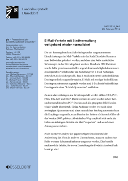 E-Mail-Verkehr mit Stadtverwaltung weitgehend wieder normalisiert