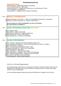 Gottesdienstordnung