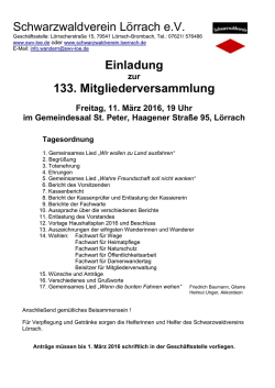 Info-Brief 1-2016 - Schwarzwaldverein L&ouml;rrach